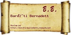 Baráti Bernadett névjegykártya